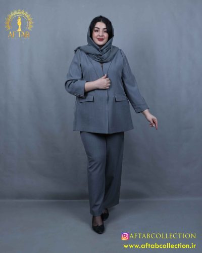 کت و شلوار دیپلمات تک دکمه سایزبزرگ