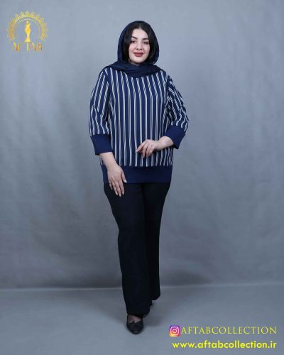 شومیز پلیسه طرحدار سایزبزرگ