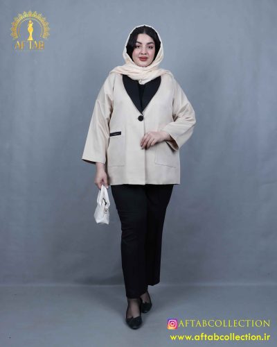 کت و شلوار کجراه ترکیبی سایزبزرگ