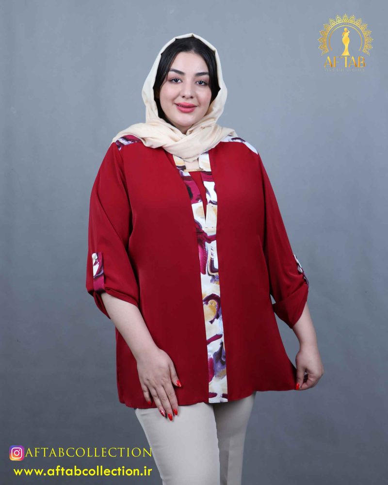شومیز الیزا پشت پیلی سایزبزرگ