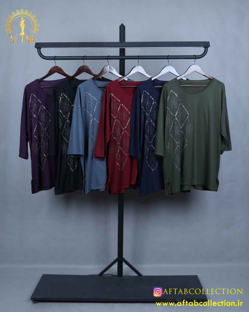 تیشرت نگین لوزی سایزبزرگ
