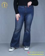 شلوار جین بوت کات طرح زاپ سایزبزرگ سبک