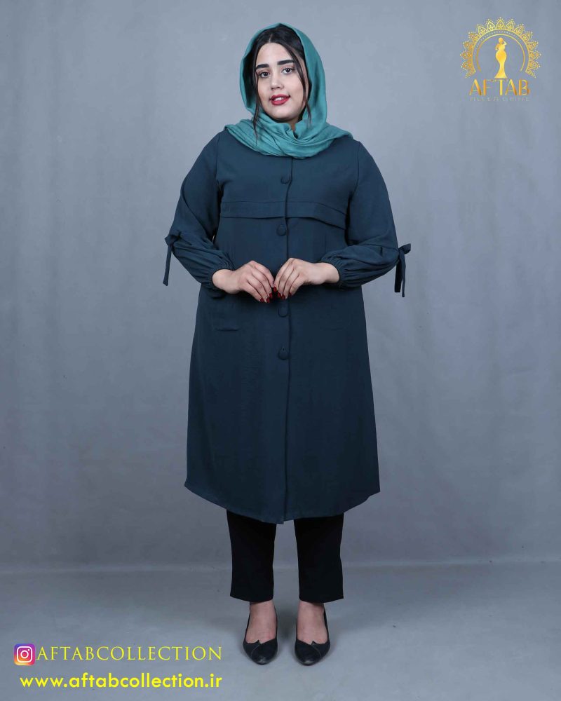 مانتو آستین پاپیون ابروبادی سایزبزرگ سبک