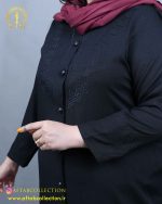 مانتو ابروبادی گلدوزی آکولاد سایزبزرگ آستین