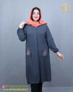 مانتو ابروبادی جیب گلدوی سایزبزرگ خنک