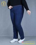 شلوار جین راسته جذب کمرکش سایزبزرگ