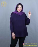 شومیز آستین گیپور توری سایزبزرگ نما نزدیک
