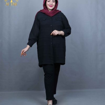 مانتو آماس بغل دکمه سایزبزرگ