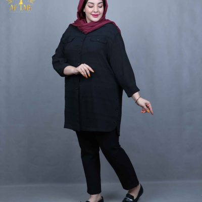 مانتو آماس بغل دکمه سایزبزرگ نما دور