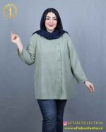 مانتو جلو دکمه سایزبزرگ خنک