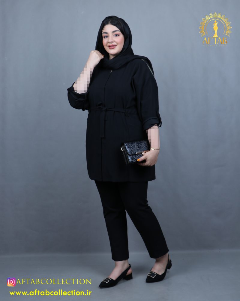 مانتو یقه کوبایی کمرگتر سایزبزرگ