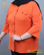 شومیز جیب نما سایزبزرگ آستین