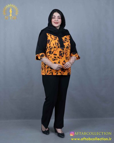 شومیز یقه مردانه طرحدار