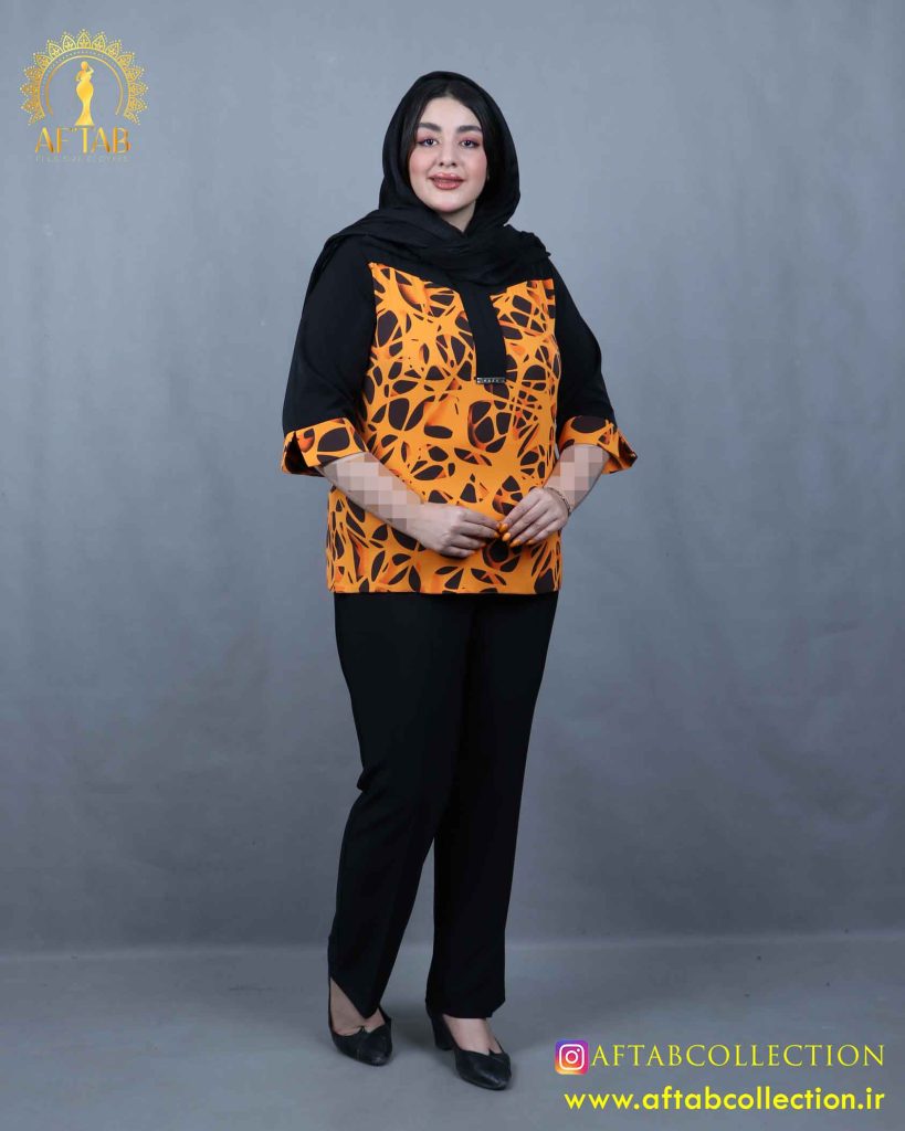 شومیز یقه مردانه طرحدار