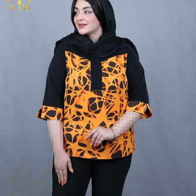 شومیز یقه مردانه طرحدار