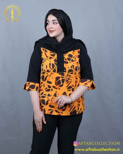 شومیز یقه مردانه طرحدار