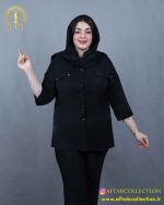 شومیز جیب نما سایزبزرگ مشکی رنگ