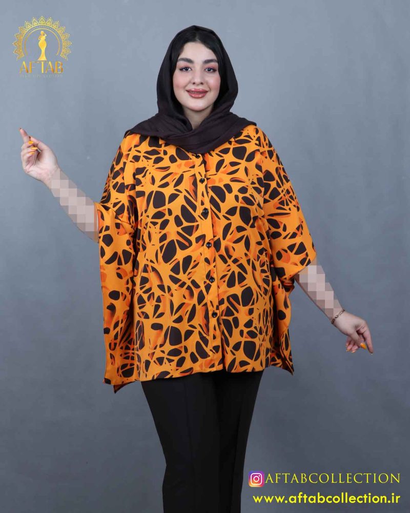 شومیز پانچ الیزا سایزبزرگ نما جلو