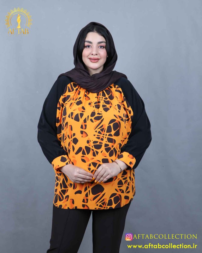شومیز یقه چیندار سایزبزرگ