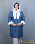 مانتو لنین ژاکارد سوزندوزی سایزبزرگ