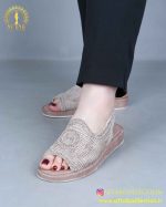 صندل گیپور پشت کش پابزرگ نسکافه ای رنگ