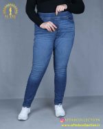 شلوار جین اسکینی کمرکش سایزبزرگ