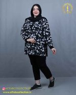 تونیک مانتو نخی طرحدار سایزبزرگ