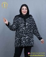 تونیک مانتو نخی طرحدار سایزبزرگ تابستانه