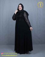 پیراهن حریر ریسه ای گیپور سایزبزرگ راحت
