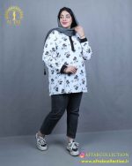 تونیک مانتو نخی طرحدار سایزبزرگ