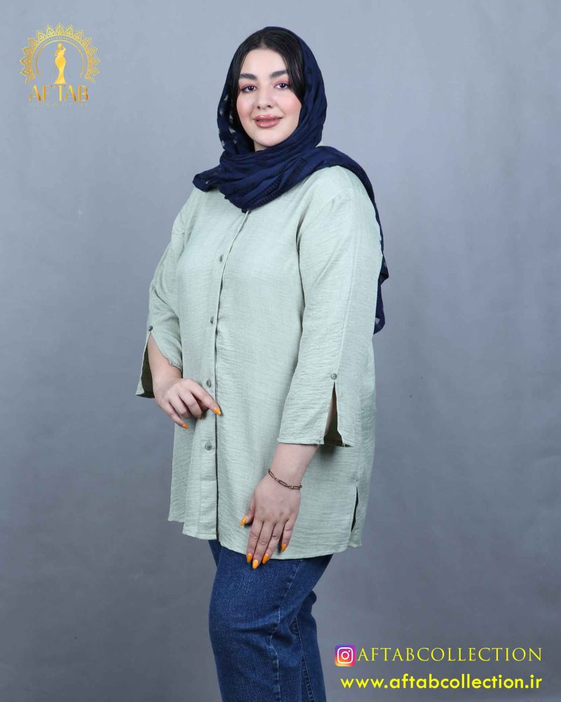 مانتو سوفیا بغل چاک سایزبزرگ