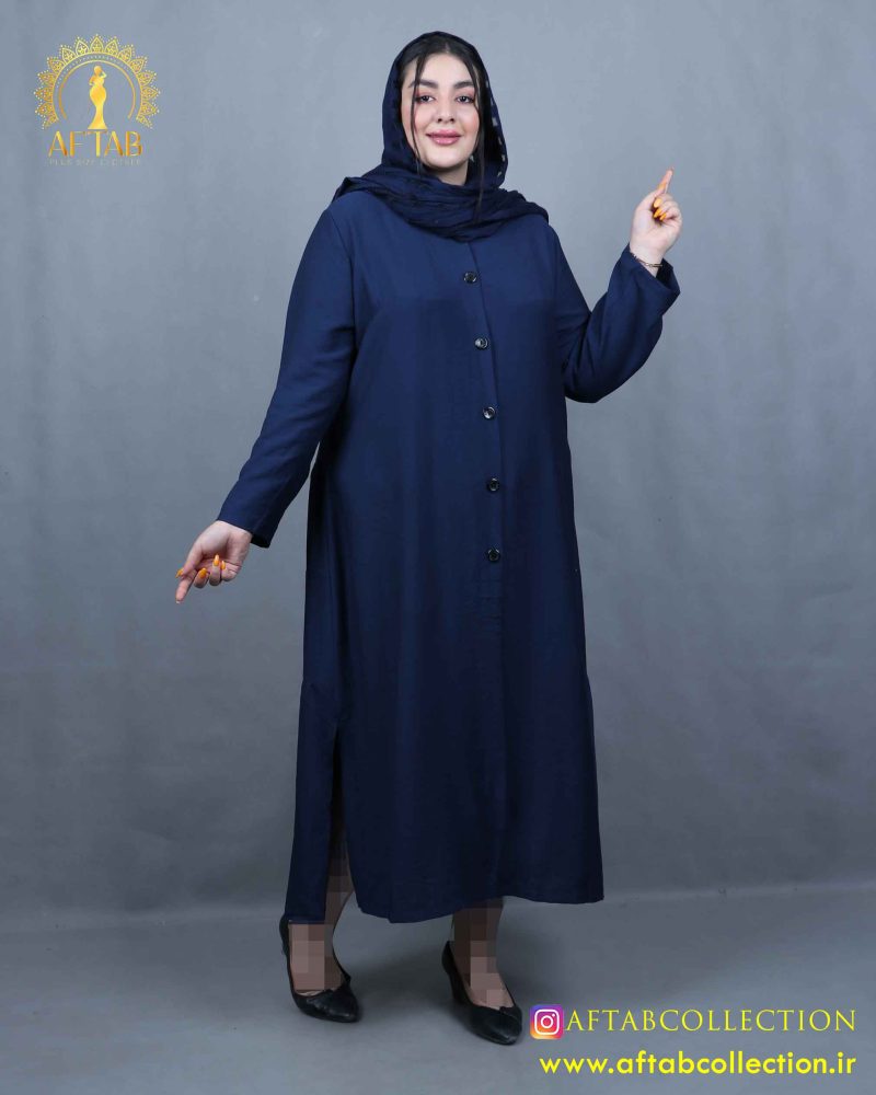مانتو کرسپو بلند چیندار سایزبزرگ نما دور مانتو کرسپو بلند چیندار سایزبزرگ نما دور