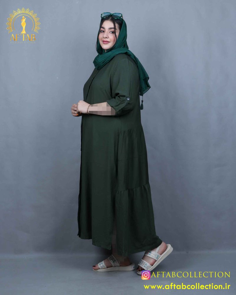 مانتو کرسپو بلند چیندار سایزبزرگ نما بغل مانتو کرسپو بلند چیندار سایزبزرگ نما بغل