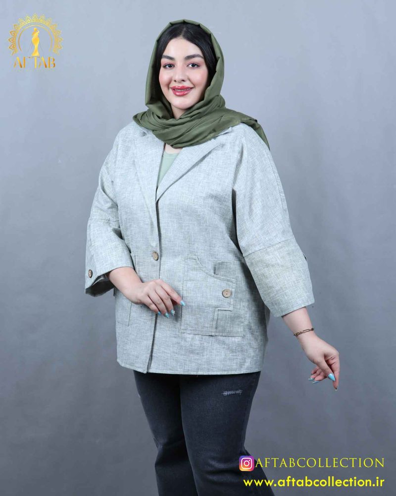 مانتو کتی لنین هندی سایزبزرگ سبز