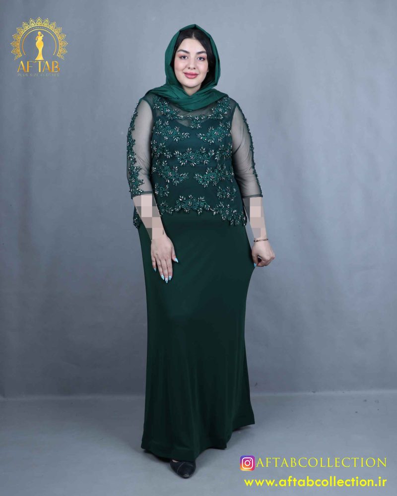 پیراهن مجلسی بالاتنه گیپور سایزبزرگ