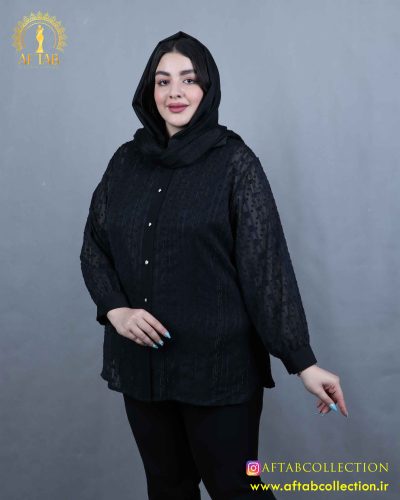 شومیز حریر ژاکارد دو تیکه سایزبزرگ