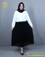دامن حریر پلیسه سایزبزرگ