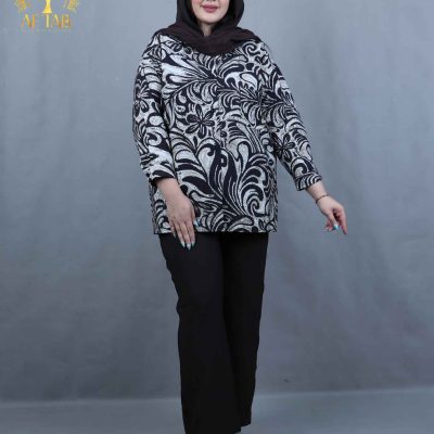 مانتو کوتاه سوفیا گل سایزبزرگ خنک