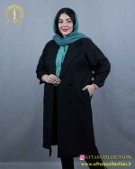 مانتو لنین جلو باز بلند سایزبزرگ