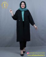 مانتو لنین جلو باز بلند سایزبزرگ