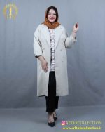 مانتو لنین جلو باز بلند سایزبزرگ