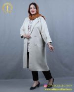 مانتو لنین جلو باز بلند سایزبزرگ