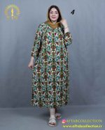 پیراهن ساحلی یقه چیندار سایزبزرگ 5790 - Image 5
