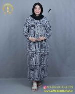 پیراهن ساحلی یقه چیندار سایزبزرگ 5790 - Image 8