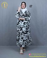 پیراهن ساحلی یقه چیندار سایزبزرگ 5790 - Image 14