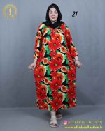 پیراهن ساحلی یقه چیندار سایزبزرگ 5790 - Image 21