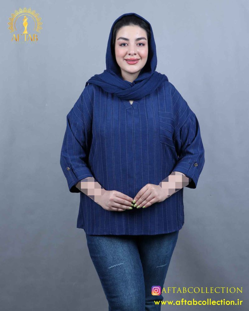 شومیز لنین راه تک جیب سایزبزرگ
