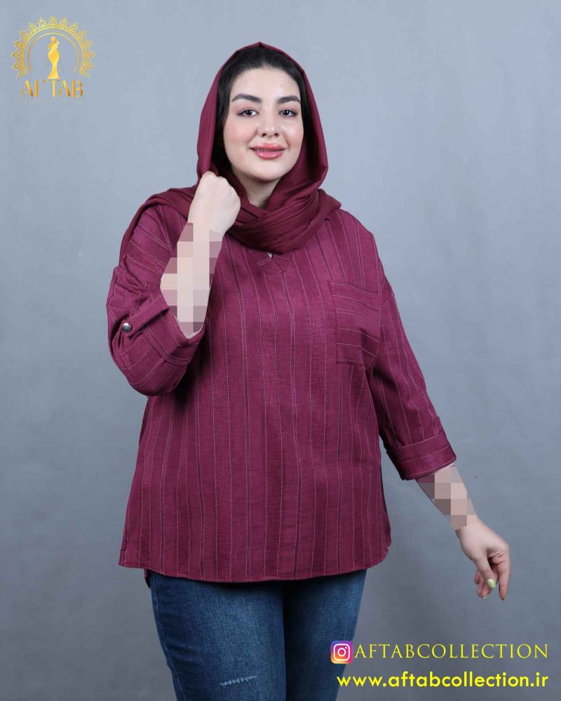 شومیز لنین راه تک جیب سایزبزرگ