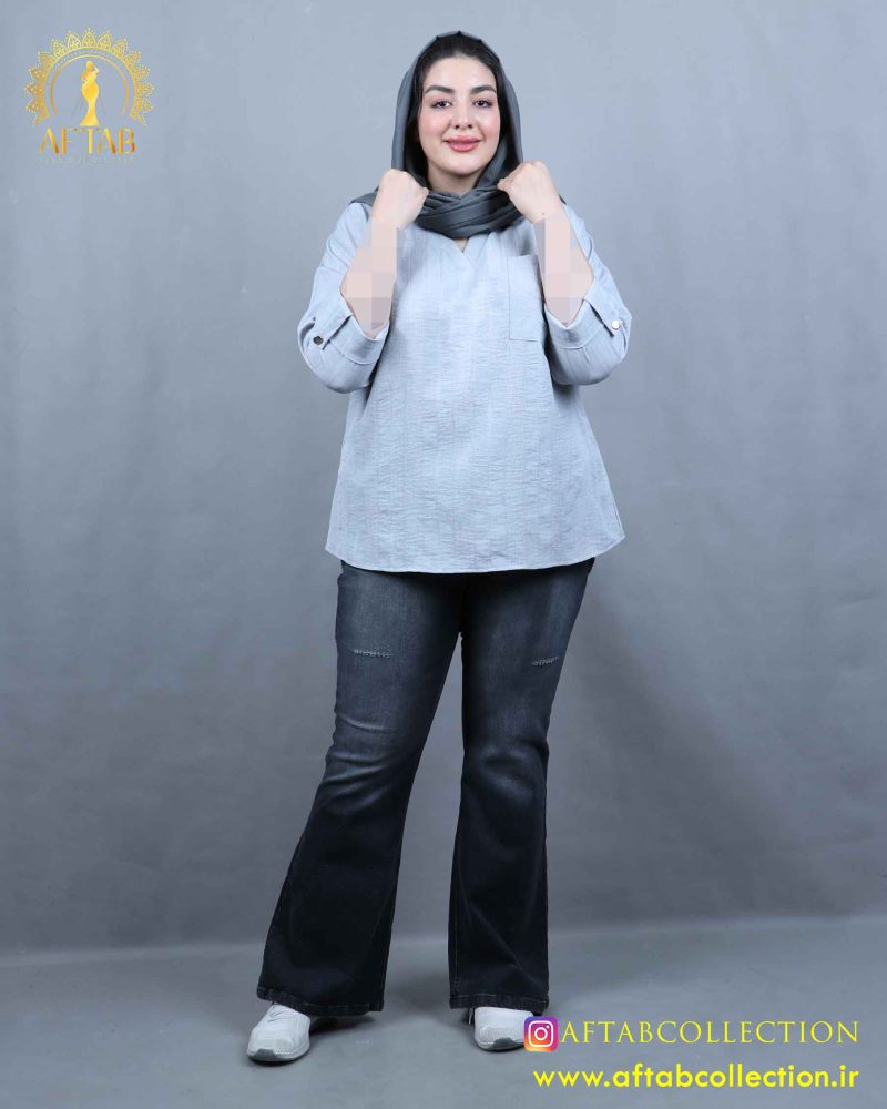 شومیز لنین راه تک جیب سایزبزرگ