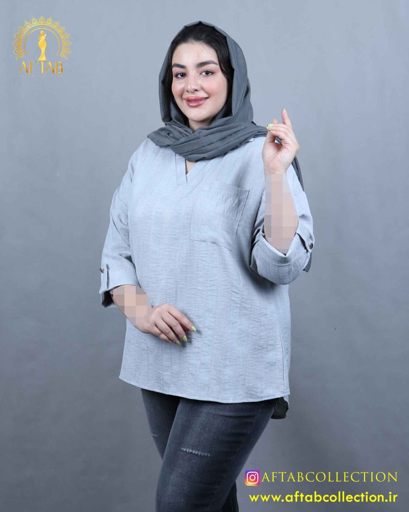 شومیز لنین راه تک جیب سایزبزرگ